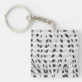 Cheveron Tiger Black and White Print Schlüsselanhänger (Vorderseite)