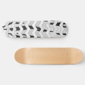 Cheveron Tiger Black and White Print Skateboard (Horizontal)