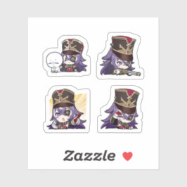 Chevreuse Genshin Impact 4er-Sticker-Set Aufkleber