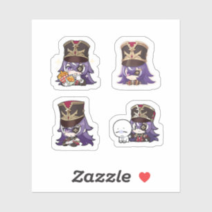Chevreuse Genshin Impact 4er Stickerbogen Aufkleber
