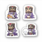 Chevreuse Genshin Impact 4er Stickerbogen Aufkleber (Vorderseite)