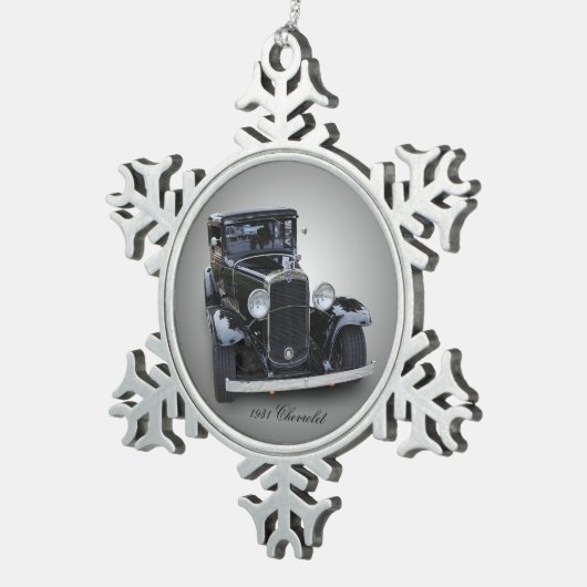 CHEVROLET 1931 SCHNEEFLOCKEN Zinn-Ornament (Rechts)