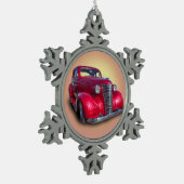 CHEVROLET 1938 SCHNEEFLOCKEN Zinn-Ornament (Links)