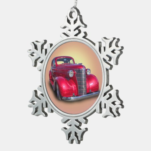 CHEVROLET 1938 SCHNEEFLOCKEN Zinn-Ornament (Rechts)