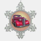 CHEVROLET 1938 SCHNEEFLOCKEN Zinn-Ornament (Vorderseite)