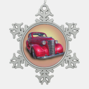 CHEVROLET 1938 SCHNEEFLOCKEN Zinn-Ornament