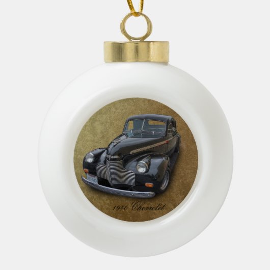 CHEVROLET 1940 KERAMIK Kugel-Ornament (Vorderseite)