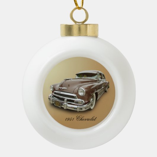 CHEVROLET 1951 KERAMIK Kugel-Ornament (Vorderseite)