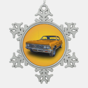 CHEVROLET 1966 CHEVELLE SCHNEEFLOCKEN Zinn-Ornament
