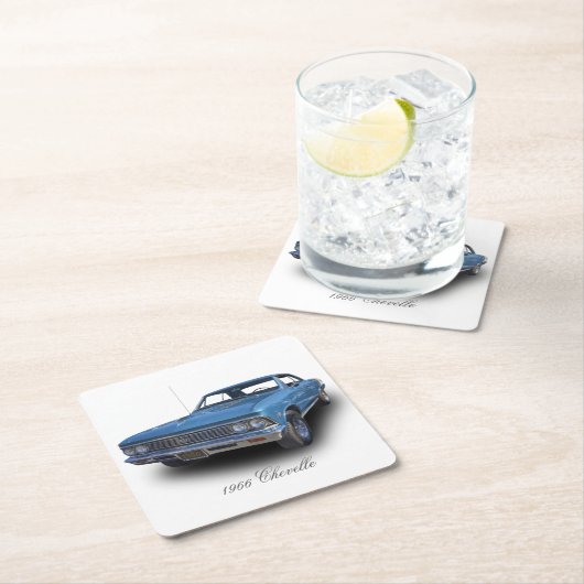 CHEVROLET 1966 CHEVELLE SS RECHTECKIGER PAPPUNTERSETZER (Vor Ort)