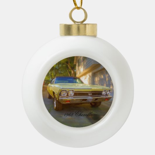 CHEVROLET 1968 CHEVELLE SS KERAMIK Kugel-Ornament (Vorderseite)