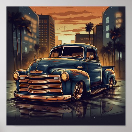 Chevrolet 3100 Lowrider Bomb Chevy Truck Lowriders Poster (Vorne)