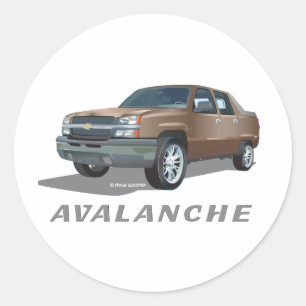 Chevrolet Avalanche Gold Runder Aufkleber