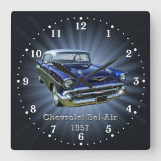 Chevrolet Bel-Air 1956 Wall Clock Quadratische Wanduhr