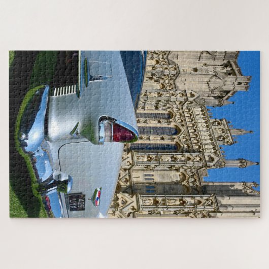 Chevrolet Bel Air 327 in Wells Cathedral, Vereinig Puzzle (Horizontal)
