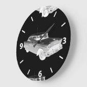 Chevrolet-Bel Air-klassische Auto-Kunst 1955 Große Wanduhr (Winkel)