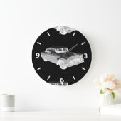 Chevrolet-Bel Air-klassische Auto-Kunst 1955 Große Wanduhr (Zuhause)
