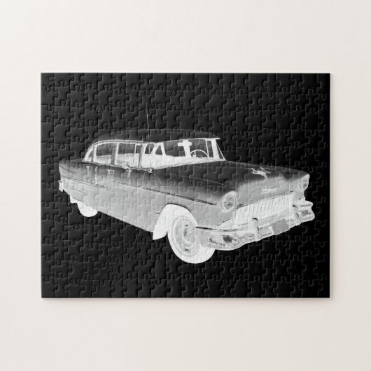 Chevrolet-Bel Air-klassische Auto-Kunst 1955 Puzzle (Horizontal)