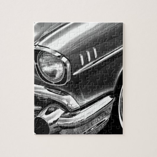 Chevrolet-Bel Air-Schwarzes 1957 u. Weiß Puzzle (Vertikal)