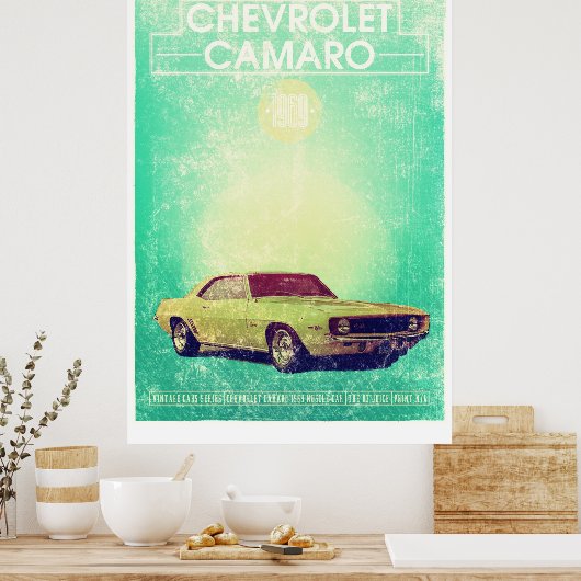 Chevrolet Camaro 1965 Poster (Küche)