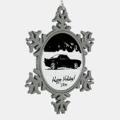 Chevrolet- Camarorollen-Schuss Schneeflocken Zinn-Ornament (Links)