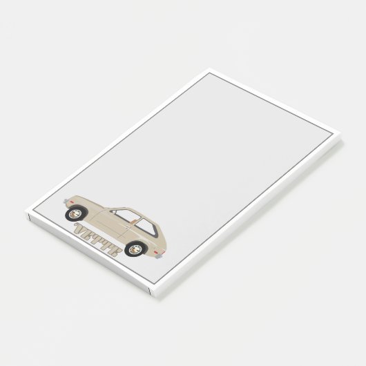 Chevrolet Chevette Vette beige Retro Klassiker Post-it Klebezettel (angewinkelt)