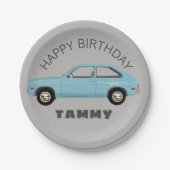 Chevrolet Chevette Vette Retro Klassiker Pappteller (Vorderseite)