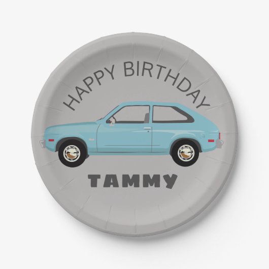 Chevrolet Chevette Vette Retro Klassiker Pappteller (Vorderseite)