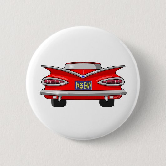 Chevrolet Chevy Impala-Durchlauf-Neid 1959 Button (Vorderseite)
