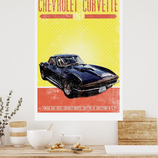 Chevrolet Corvette 1967 Poster (Küche)