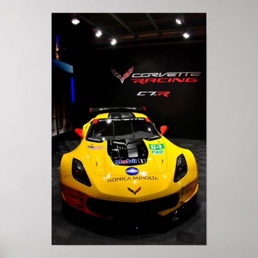Chevrolet Corvette C7.R Vorderansicht Poster (Vorne)