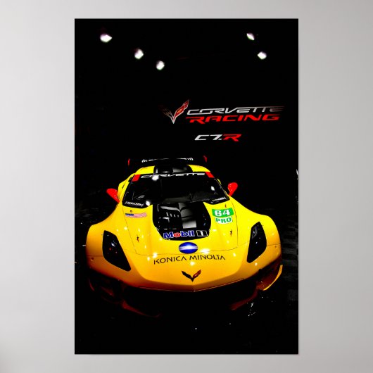 Chevrolet Corvette C7.R Vorderansicht Poster (Vorne)