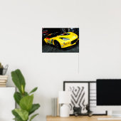 Chevrolet Corvette C7.R Vorderseite Ansicht Poster (Heimbüro)