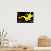 Chevrolet Corvette C7.R Vorderseite Ansicht Poster (Küche)