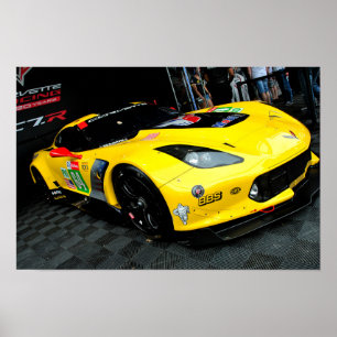 Chevrolet Corvette C7.R Vorderseite Ansicht Poster
