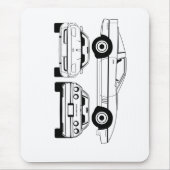 Chevrolet Corvette Diagramm 1984 Mousepad (Vorne)