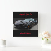 Chevrolet Corvette Quadratische Wanduhr (Zuhause)