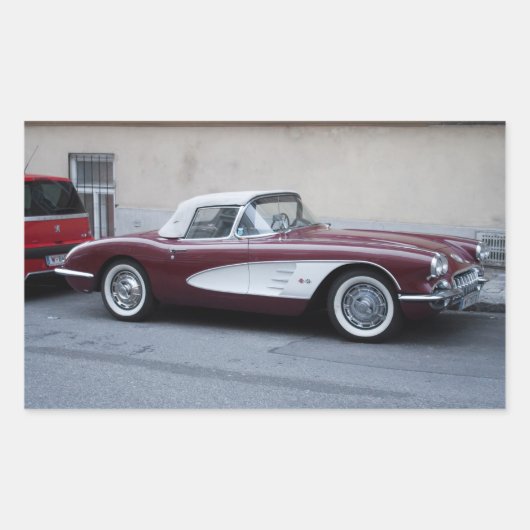 Chevrolet Corvette Rechteckiger Aufkleber (Vorderseite)