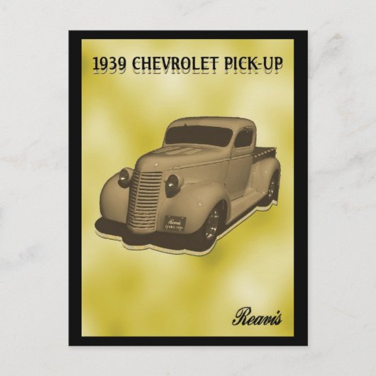 CHEVROLET-LIEFERWAGEN 1939 POSTKARTE (Vorderseite)