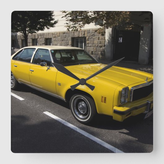 Chevrolet Malibu Classic Quadratische Wanduhr (Vorderseite)