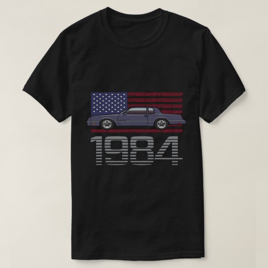 Chevrolet Monte Carlo Blue 1984 T-Shirt (Design vorne)
