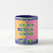 Chevron Blau Grün Tasse (Zentrum)