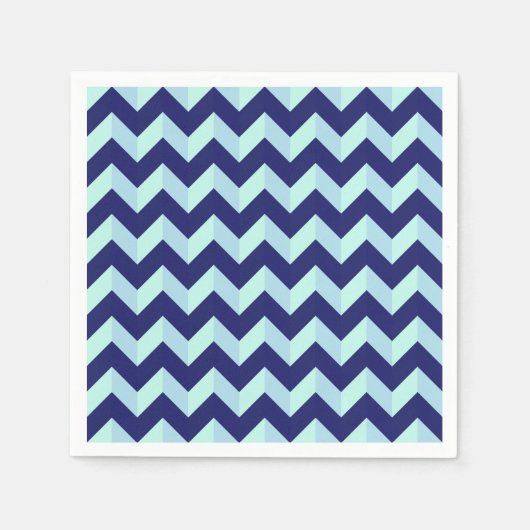 Chevron Bleu Serviette (Vorderseite)
