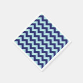 Chevron Bleu Serviette (Ecke)