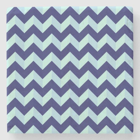 Chevron Bleu Steinuntersetzer (Vorderseite)