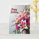 Chevron-Blumen-Charm-Karte Karte (Gelbe Blume)