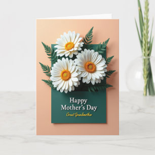 Chevron Blumen Grußkarte Karte