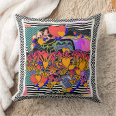 Chevron Blumenherzen Kissen (Decke)