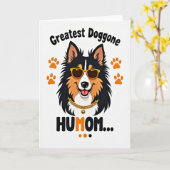 Chevron Cool Canine Karte (Gelbe Blume)