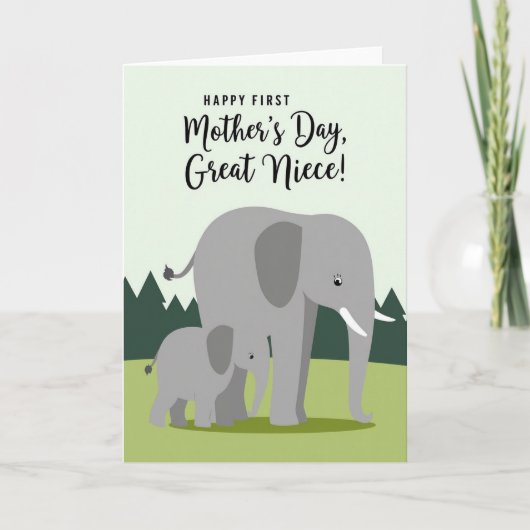 Chevron Elefant Erste Karte (Vorderseite)